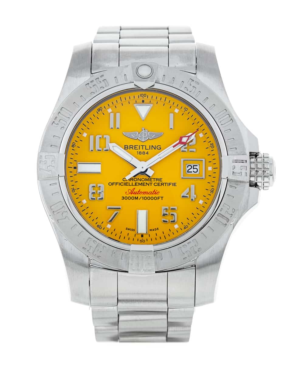 Breitling Avenger II Seawolf Yellow Arabic Dial